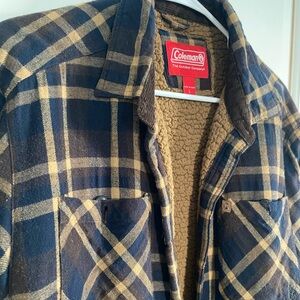 Coleman Sherpa Lined Plaid Jacket Sz L